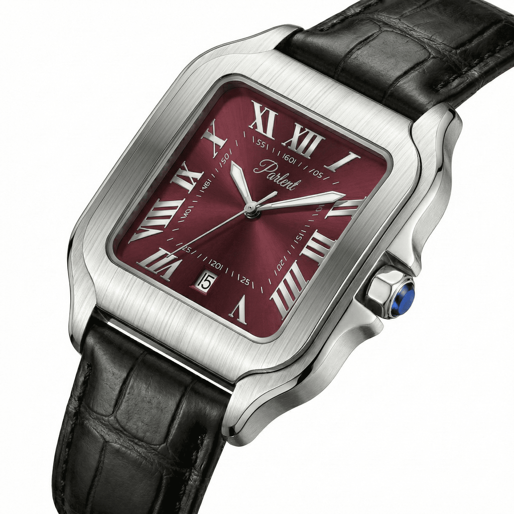 Parlent Portico - Jam Tangan Pria 36.50mm, Miyota Japan Quartz Movement, Waterproof 3ATM (30M), Stainless Steel