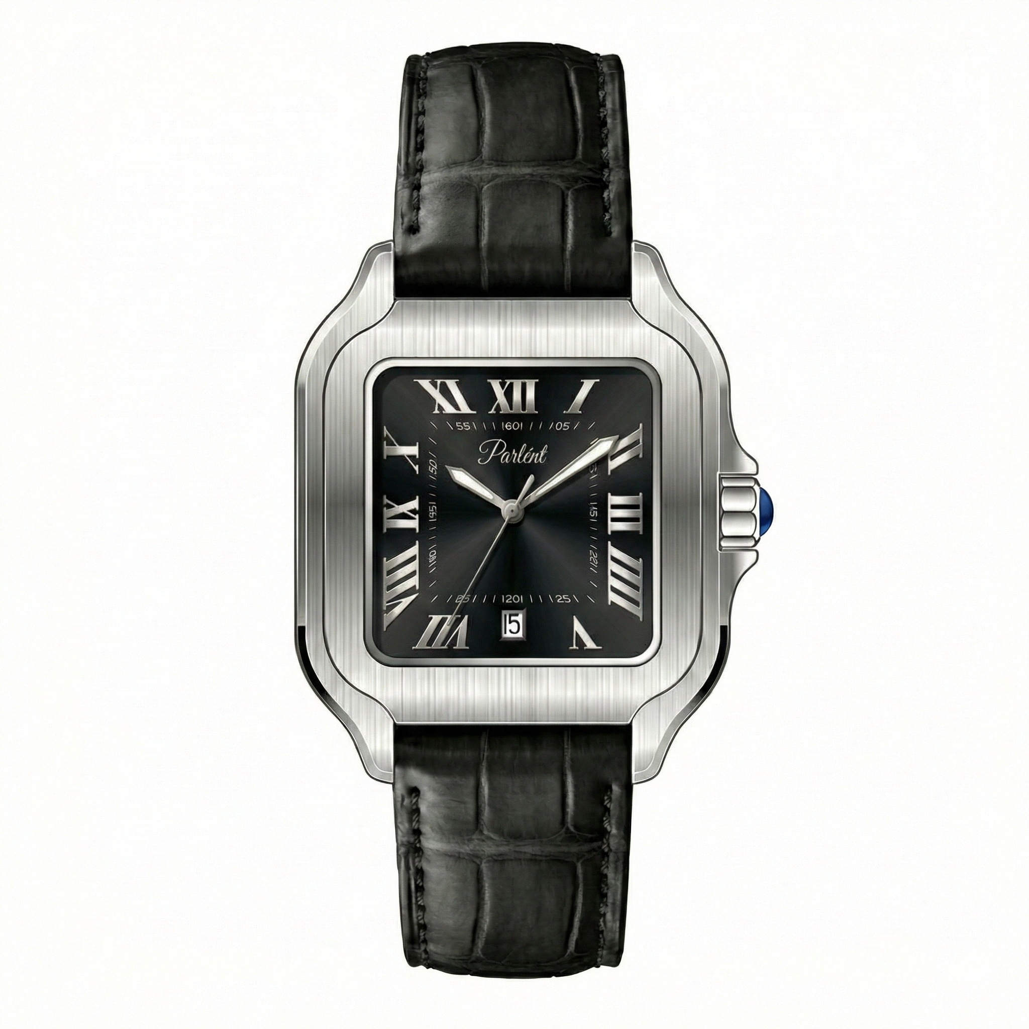 Parlent Portico - Jam Tangan Pria 36.50mm, Miyota Japan Quartz Movement, Waterproof 3ATM (30M), Stainless Steel