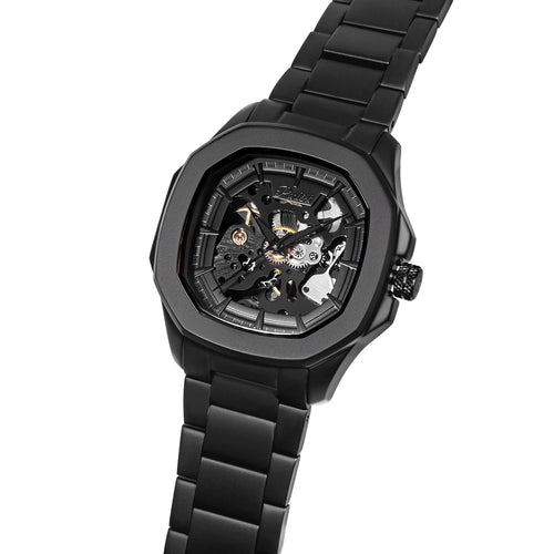 Parlent Gallant Phantom Steel - Jam Tangan Pria 42mm, Automatic Movement, Waterproof 5ATM (50M), Stainless Steel