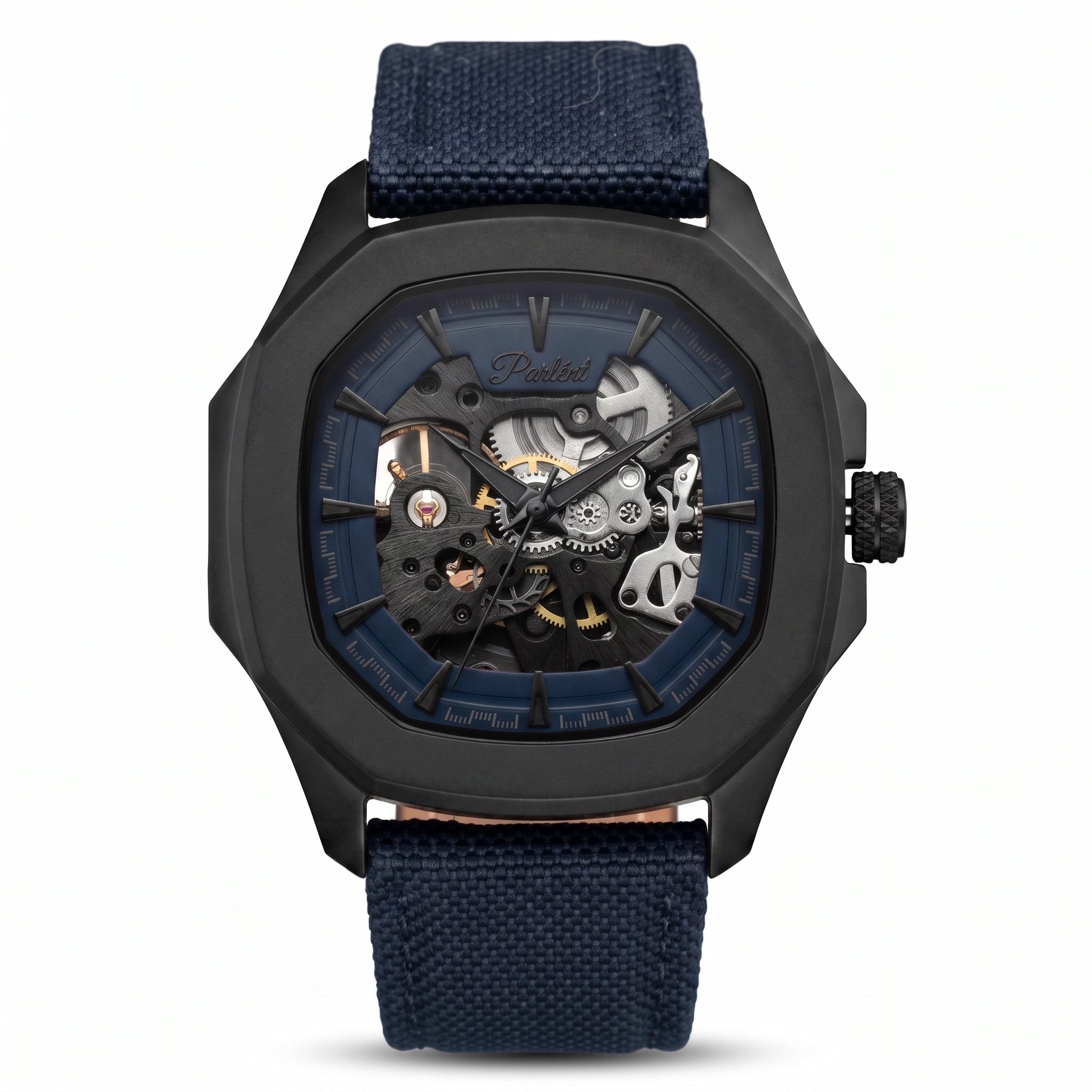 Parlent Gallant Phantom - Jam Tangan Pria 42mm, Automatic Movement, Waterproof 5ATM (50M), Stainless Steel