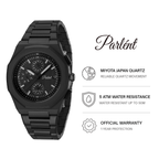 Parlent Palladium Day Date - Jam Tangan Pria 40mm, Miyota Japan Quartz Movement, Waterproof 5ATM (50M), Stainless Steel
