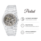 Parlent Palladium Lite Glacier - Jam Tangan Pria 40mm, Automatic Movement, Waterproof 3ATM (30M), Polycarbonate