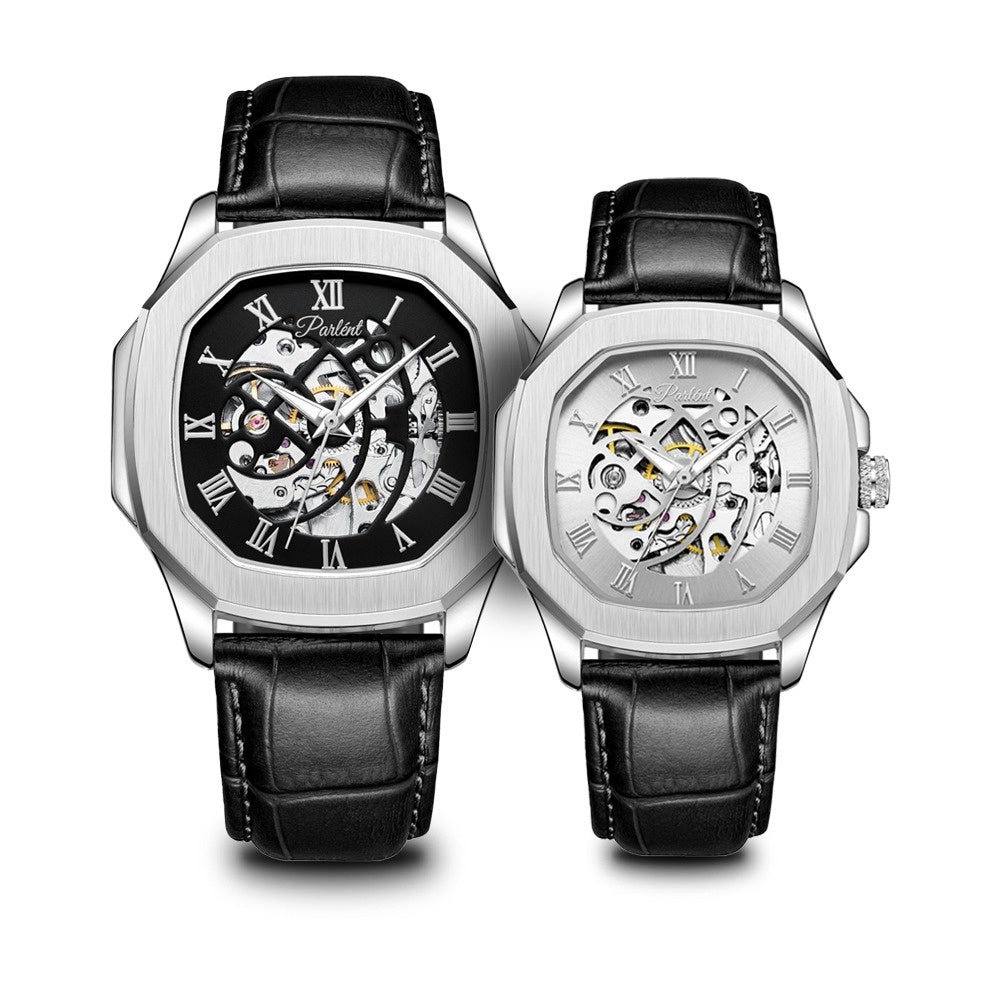 Parlent Couple Gallant Vortex & Gallant Femme - Couple Watch 42mm & 36mm, Automatic Movement, Waterproof 5ATM (50M), Stainless Steel