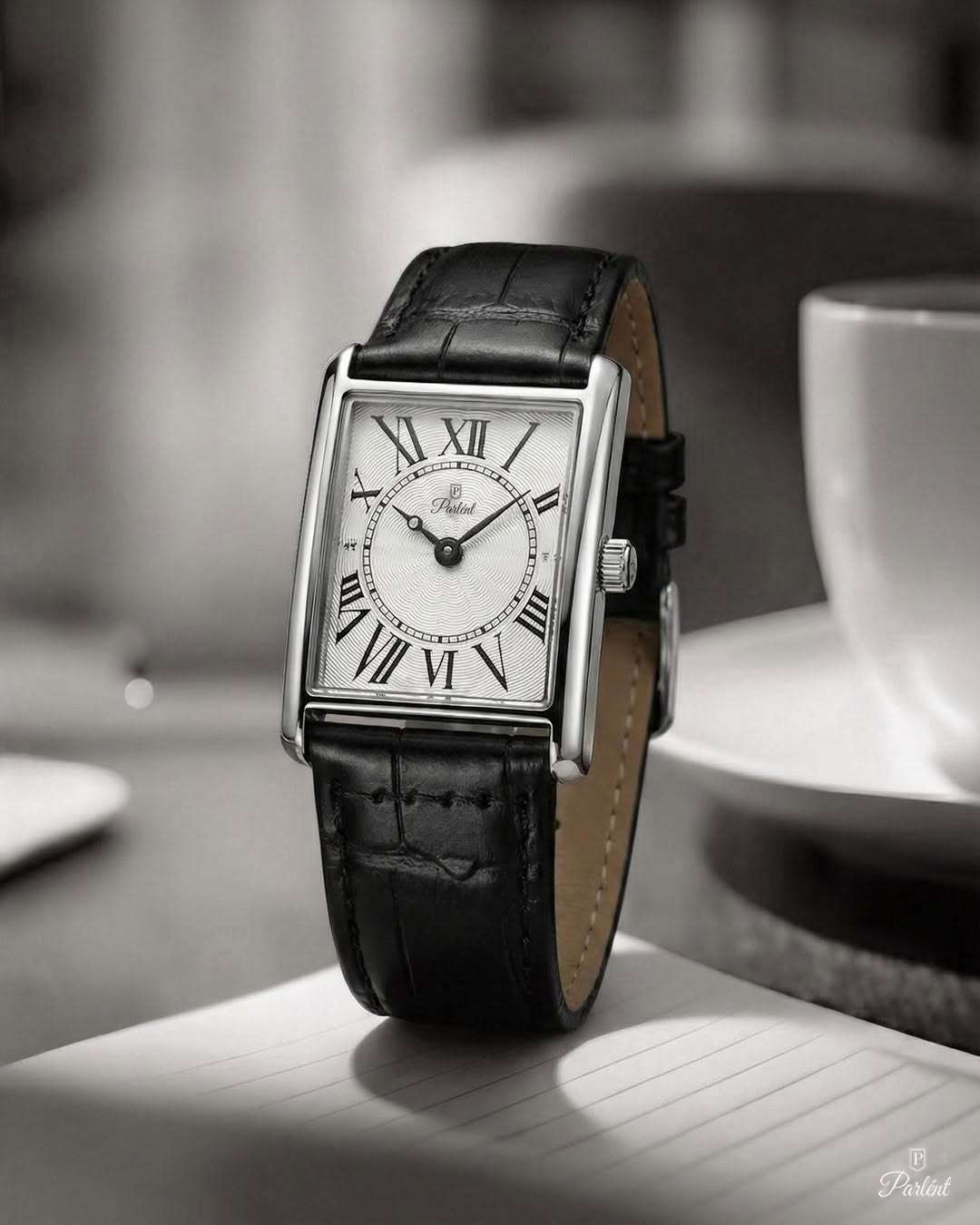 Parlent Recta - Jam Tangan Pria 30 x 41mm, Japan Seiko Quartz Movement, Waterproof 3ATM (30M), Stainless Steel