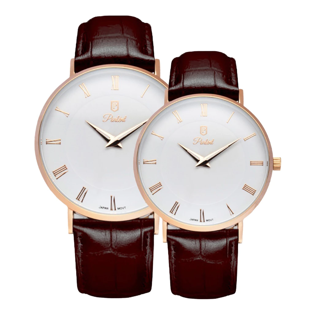 Parlent Couple Louis & Louis Femme - Couple Watch 40mm & 36mm, Miyota Japan Quartz Movement, Waterproof 3ATM (30M), Stainless Steel