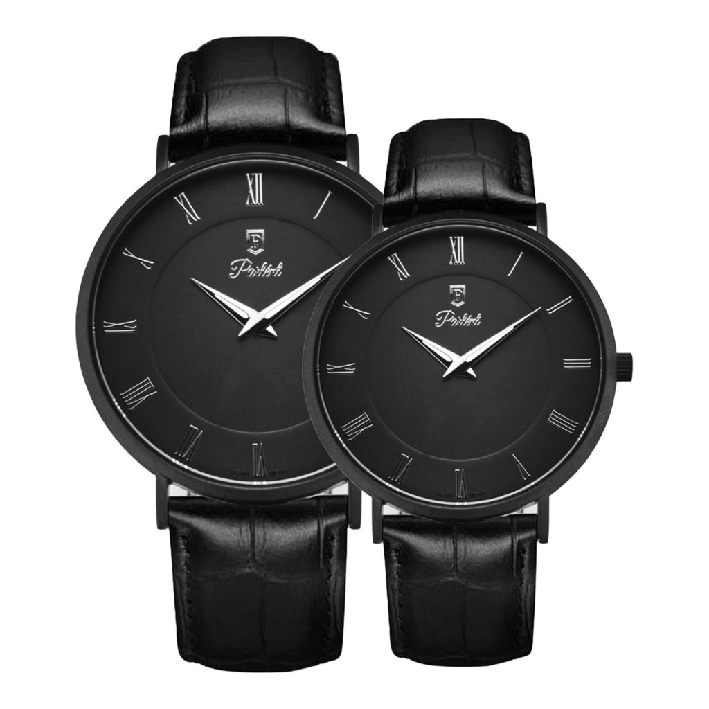 Parlent Couple Louis & Louis Femme - Couple Watch 40mm & 36mm, Miyota Japan Quartz Movement, Waterproof 3ATM (30M), Stainless Steel