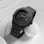 Parlent Gallant Graphite Steel - Jam Tangan Pria 42mm, Miyota Japan Quartz Movement, Waterproof 5ATM (50M), Stainless Steel