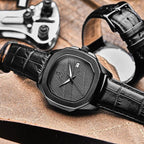 Parlent Gallant Graphite - Jam Tangan Pria 42mm, Miyota Japan Quartz Movement, Waterproof 5ATM (50M), Stainless Steel