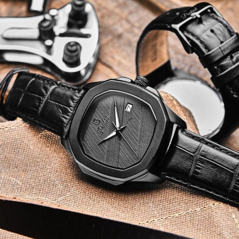 Parlent Gallant Graphite - Jam Tangan Pria 42mm, Miyota Japan Quartz Movement, Waterproof 5ATM (50M), Stainless Steel