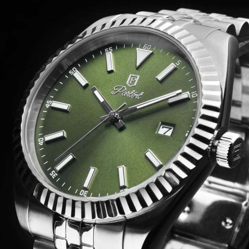 Parlent Imperial - Jam Tangan Pria 40mm, Miyota Japan Quartz Movement, Waterproof 5ATM (50M), Stainless Steel