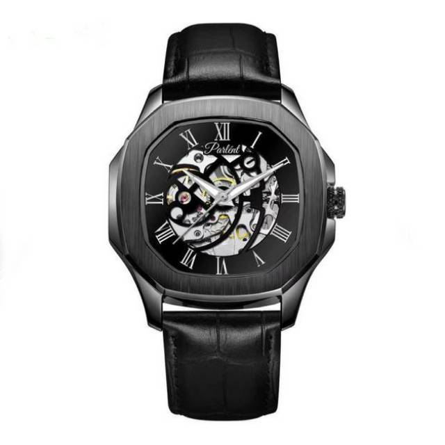 Parlent Gallant Vortex - Jam Tangan Pria 42mm, Automatic Movement, Waterproof 5ATM (50M), Stainless Steel