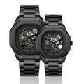 Parlent Couple Gallant Phantom Steel & Gallant Phantom Steel Femme - Couple Watch 42mm & 36mm, Automatic Movement, Waterproof 5ATM (50M), Stainless Steel