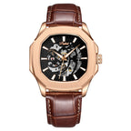 Parlent Gallant Vortex Edge - Jam Tangan Pria 42mm, Automatic Movement, Waterproof 5ATM (50M), Stainless Steel