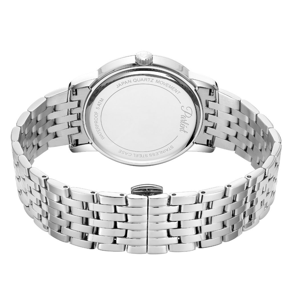 Parlent Lumos - Jam Tangan Pria 40mm, Miyota Japan Quartz Movement, Waterproof 3ATM (30M), Stainless Steel