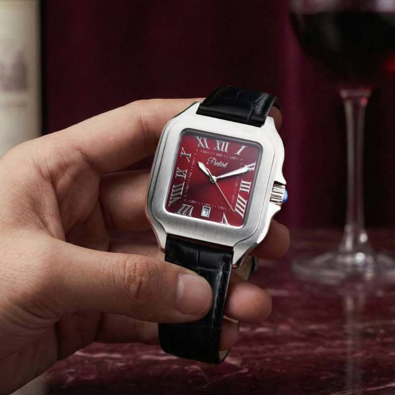 Parlent Portico - Jam Tangan Pria 36.50mm, Miyota Japan Quartz Movement, Waterproof 3ATM (30M), Stainless Steel