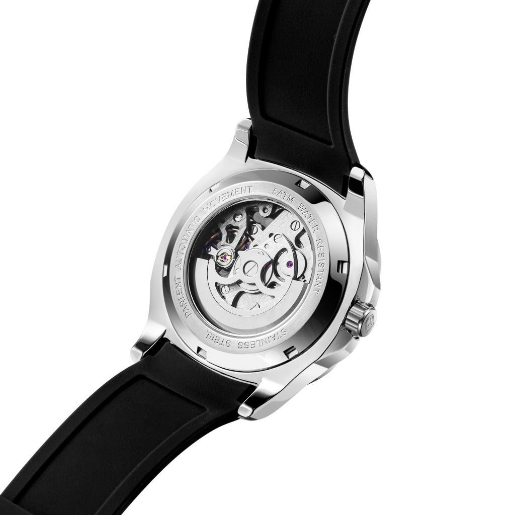 Parlent Radiant Automatic - Jam Tangan Pria 41mm, Automatic Movement, Waterproof 5ATM (50M), Stainless Steel