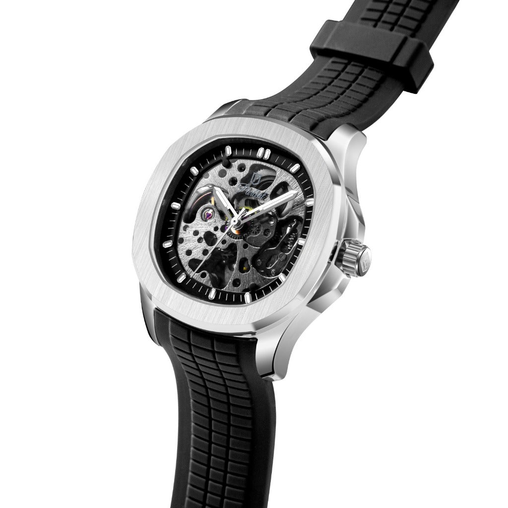 Parlent Radiant Automatic - Jam Tangan Pria 41mm, Automatic Movement, Waterproof 5ATM (50M), Stainless Steel
