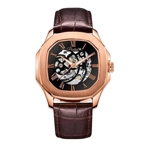 Parlent Gallant Vortex - Jam Tangan Pria 42mm, Automatic Movement, Waterproof 5ATM (50M), Stainless Steel