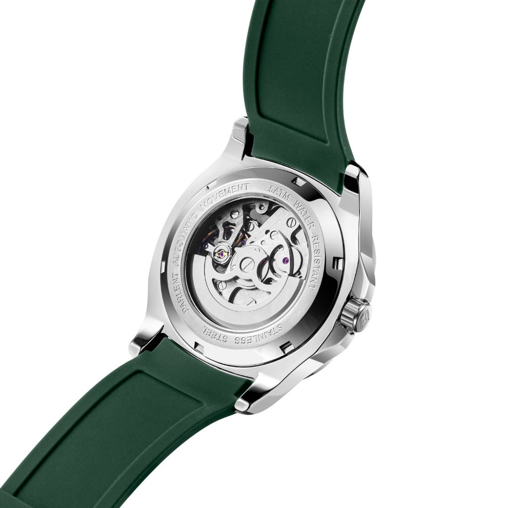 Parlent Radiant Automatic - Jam Tangan Pria 41mm, Automatic Movement, Waterproof 5ATM (50M), Stainless Steel