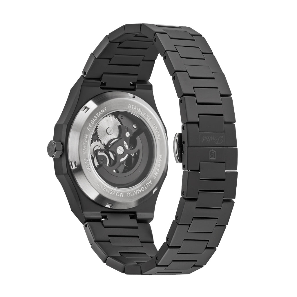 Parlent Palladium Phantom Steel - Jam Tangan Pria 40mm, Automatic Movement, Waterproof 5ATM (50M), Stainless Steel
