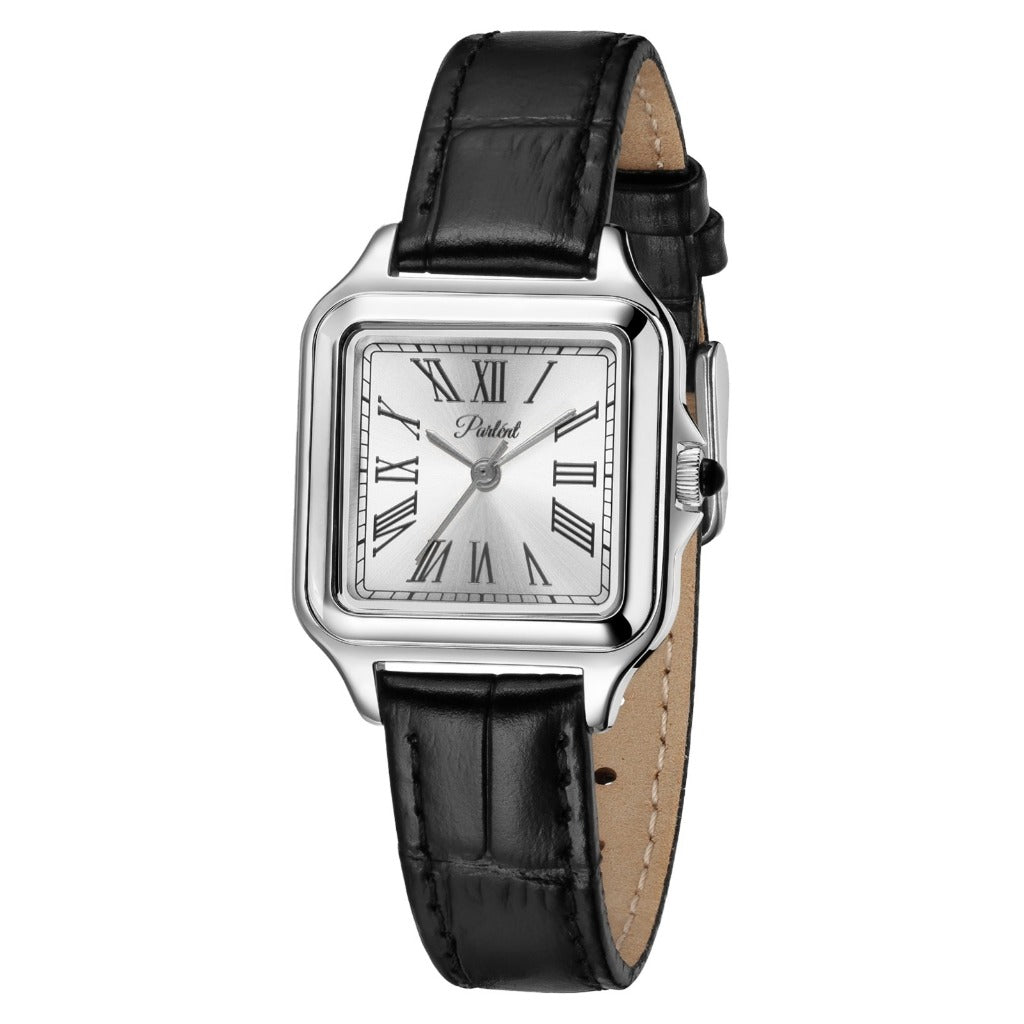 Parlent Quadra - Jam Tangan Pria 36mm & 26mm, Miyota Japan Quartz Movement, Waterproof 3ATM (30M), Stainless Steel