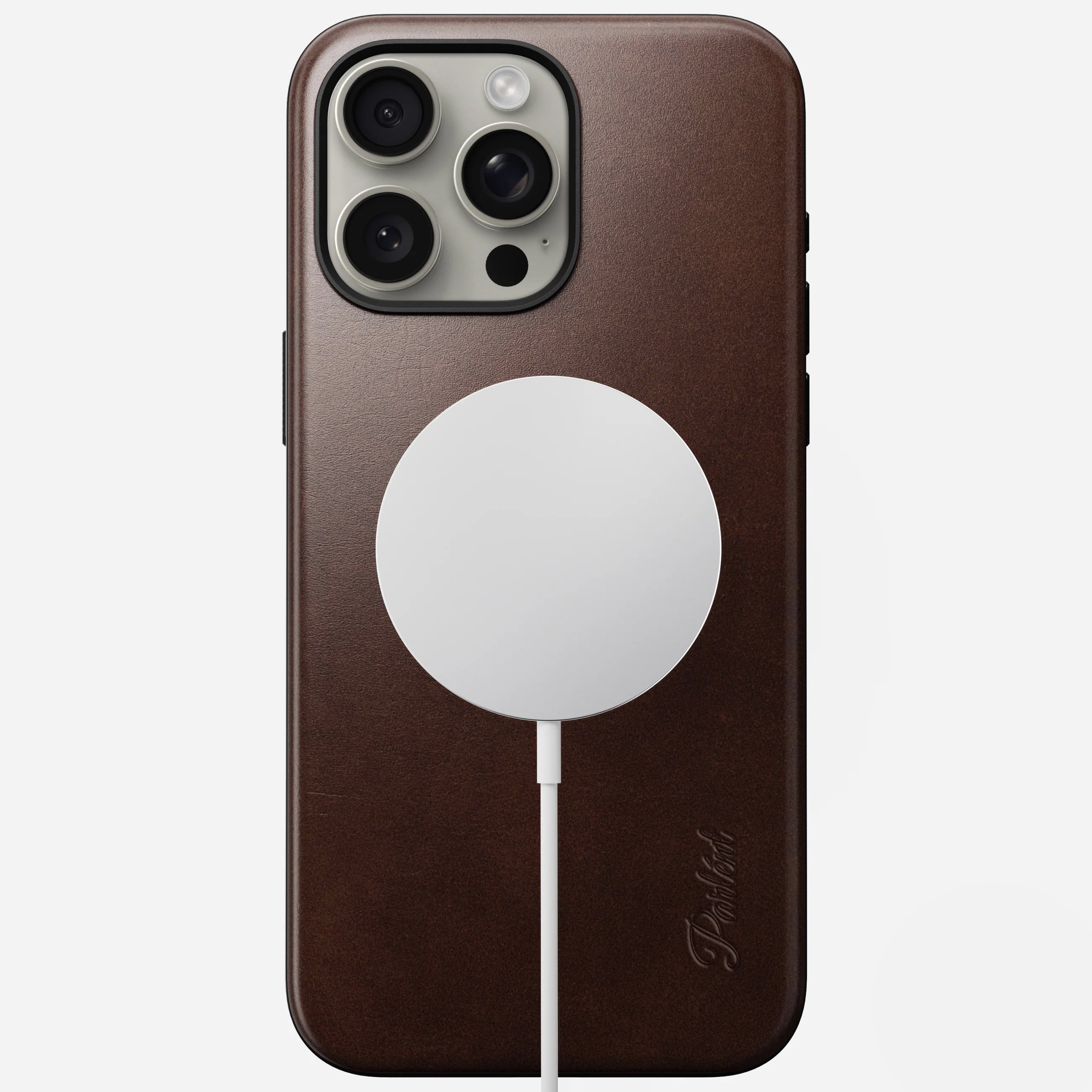 Parlent iPhone Case – Full Grain Leather Patina, MagSafe, Camera Control button