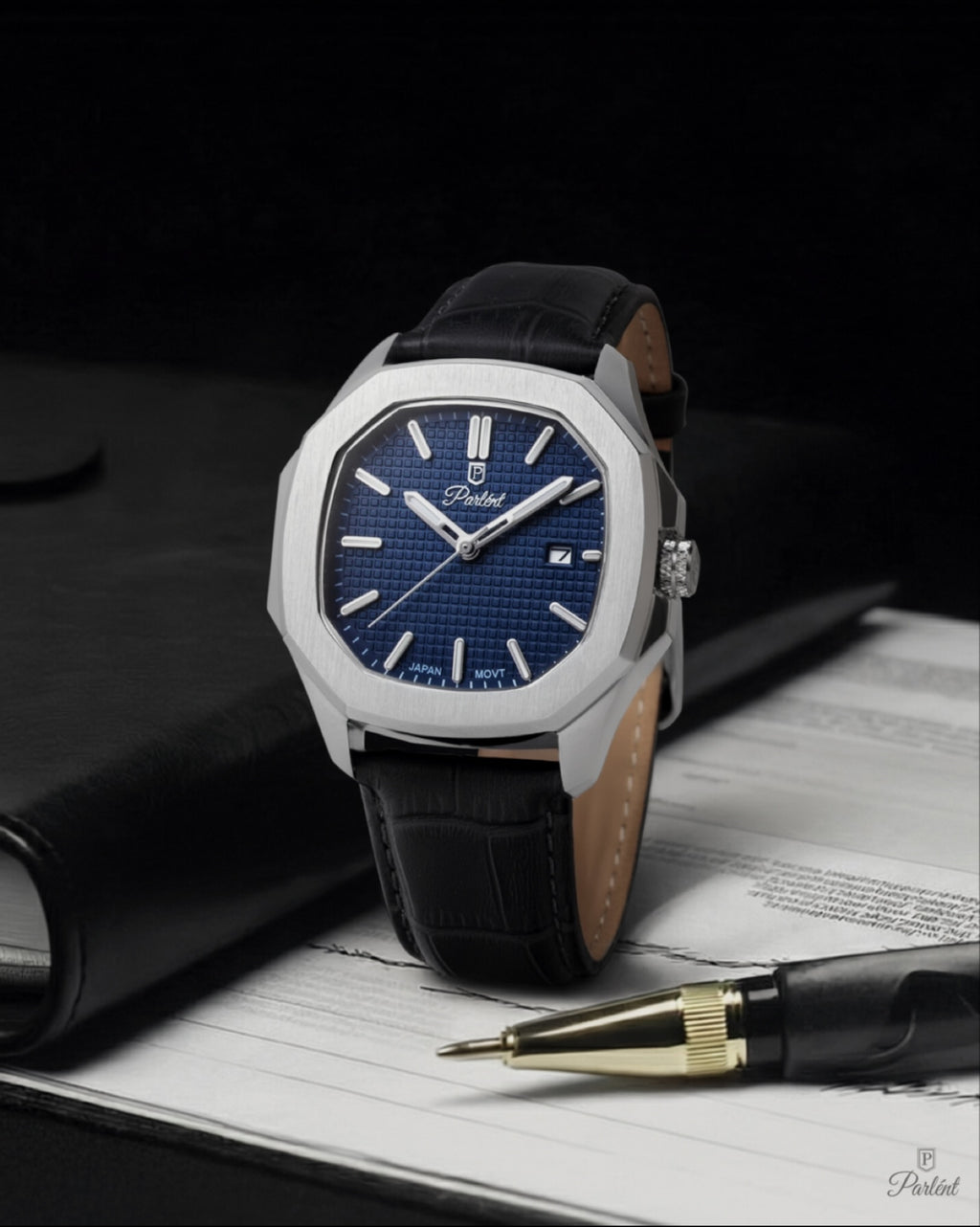 Parlent Phoenix - Jam Tangan Pria 42mm, Miyota Japan Quartz Movement, Waterproof 5ATM (50M), Stainless Steel