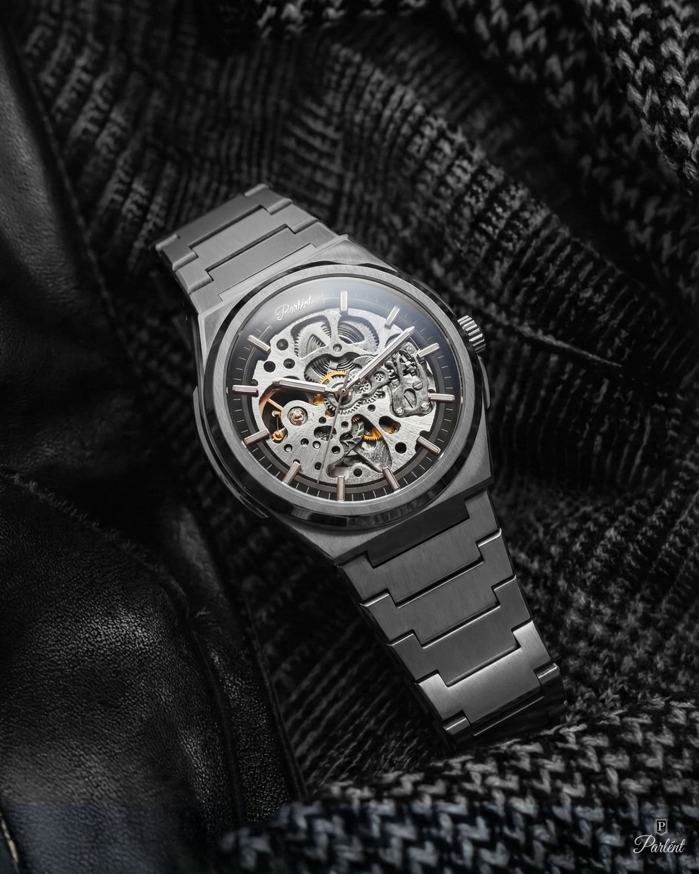 Parlent Stellar Automatic - Jam Tangan Pria 42mm, Automatic Movement, Waterproof 5ATM (50M), Stainless Steel