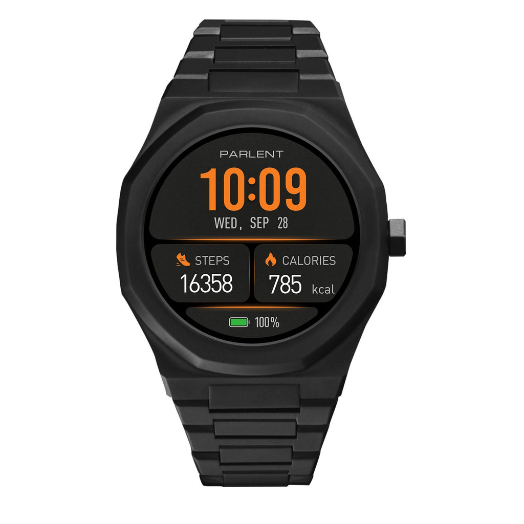 Parlent Palladium Active 2.0 - Smartwatch Pria 40mm, Waterproof 3ATM (30M), Stainless Steel